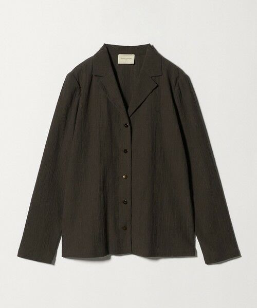 UNITED ARROWS / ユナイテッドアローズ シャツ・ブラウス | クレープ シャツ ジャケット ‐ウォッシャブル‐（DK.BROWN）