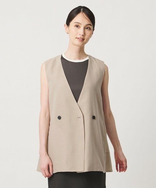 UNITED ARROWS / ユナイテッドアローズ ベスト | シアー バックフレア ベスト ‐ウォッシャブル‐ | 詳細1