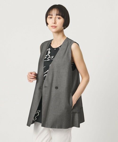 UNITED ARROWS / ユナイテッドアローズ ベスト | シアー バックフレア ベスト ‐ウォッシャブル‐ | 詳細21