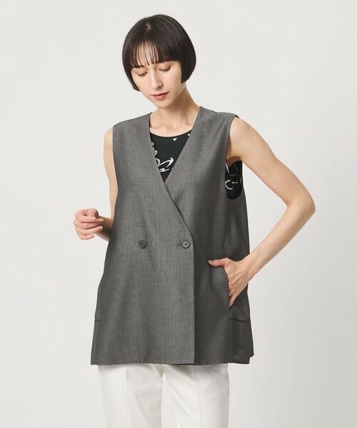 UNITED ARROWS / ユナイテッドアローズ ベスト | シアー バックフレア ベスト ‐ウォッシャブル‐ | 詳細22