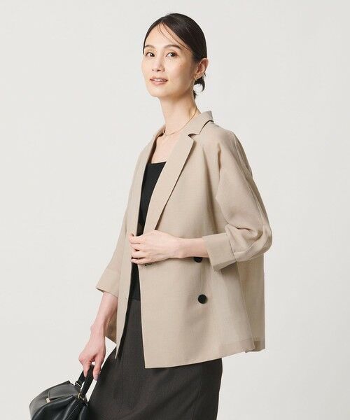 UNITED ARROWS / ユナイテッドアローズ テーラードジャケット | シアー ドルマン ブラウス ジャケット ‐ウォッシャブル‐ | 詳細1