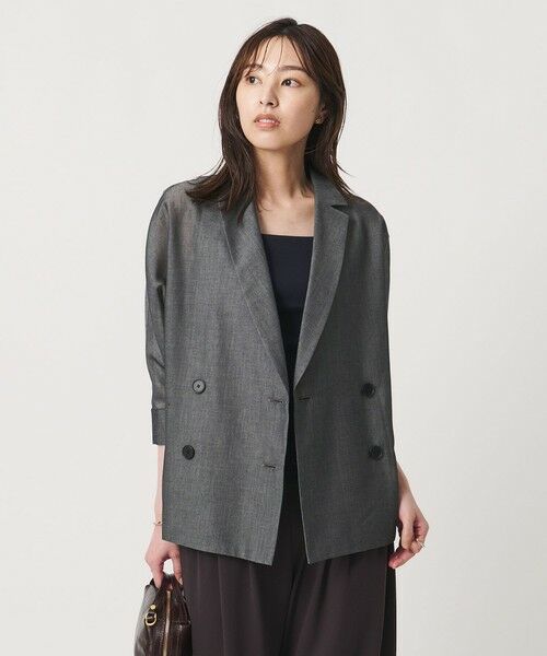 UNITED ARROWS / ユナイテッドアローズ テーラードジャケット | シアー ドルマン ブラウス ジャケット ‐ウォッシャブル‐ | 詳細20