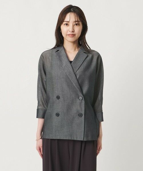 UNITED ARROWS / ユナイテッドアローズ テーラードジャケット | シアー ドルマン ブラウス ジャケット ‐ウォッシャブル‐ | 詳細24