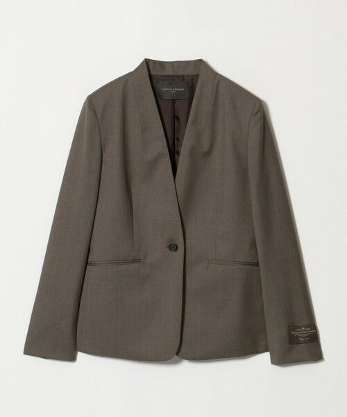 UNITED ARROWS / ユナイテッドアローズ ノーカラージャケット | Vitale Barberis Canonico ノーラペル ジャケット（DK.BROWN）