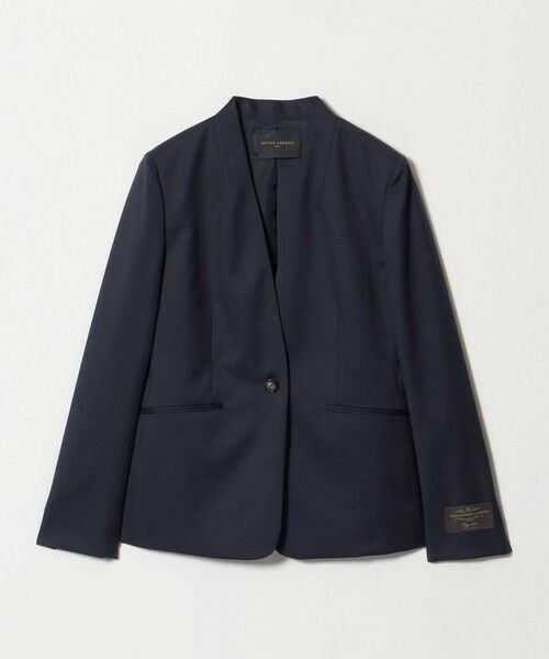 UNITED ARROWS / ユナイテッドアローズ ノーカラージャケット | Vitale Barberis Canonico ノーラペル ジャケット（NAVY）