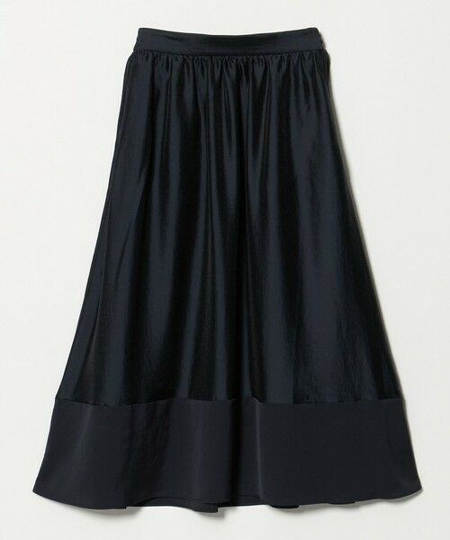 UNITED ARROWS / ユナイテッドアローズ ロング・マキシ丈スカート | シルキー ギャザー スカート ‐ウォッシャブル‐（NAVY）