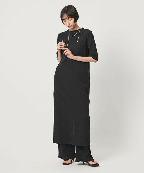 UNITED ARROWS / ユナイテッドアローズ ロング・マキシ丈ワンピース | クレープ ストレート ワンピース ‐ウォッシャブル‐ | 詳細1