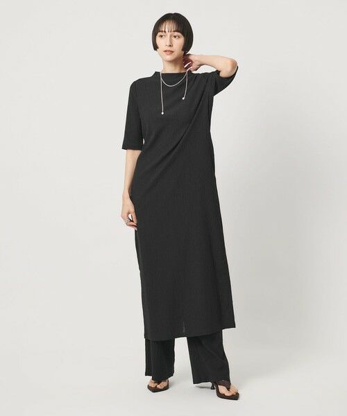 UNITED ARROWS / ユナイテッドアローズ ロング・マキシ丈ワンピース | クレープ ストレート ワンピース ‐ウォッシャブル‐ | 詳細2