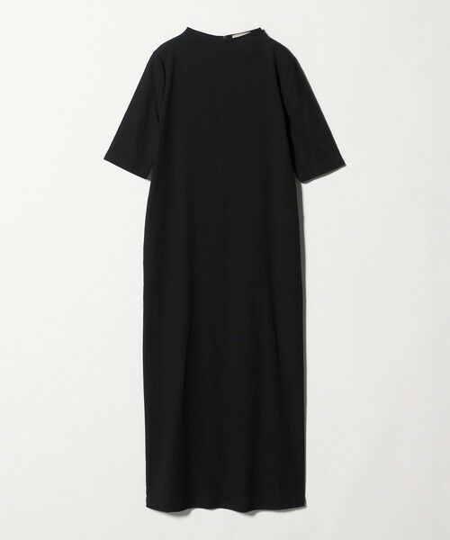 UNITED ARROWS / ユナイテッドアローズ ロング・マキシ丈ワンピース | クレープ ストレート ワンピース ‐ウォッシャブル‐（BLACK）
