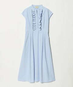 UNITED ARROWS / ユナイテッドアローズ ロング・マキシ丈ワンピース | メロー フリル スキッパー ワンピース ‐防シワ 吸水速乾 UVカット 遮熱性 接触冷感‐