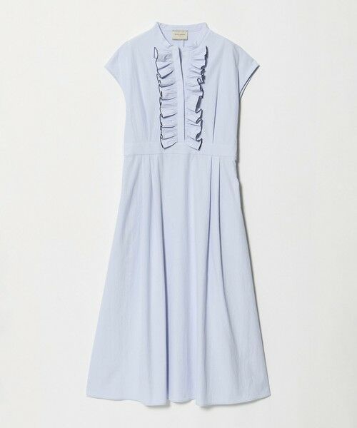 UNITED ARROWS / ユナイテッドアローズ ロング・マキシ丈ワンピース | メロー フリル スキッパー ワンピース ‐防シワ 吸水速乾 UVカット 遮熱性 接触冷感‐ | 詳細4