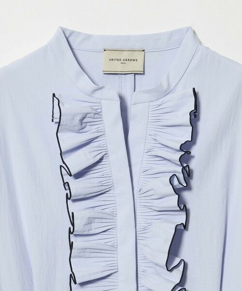 UNITED ARROWS / ユナイテッドアローズ ロング・マキシ丈ワンピース | メロー フリル スキッパー ワンピース ‐防シワ 吸水速乾 UVカット 遮熱性 接触冷感‐ | 詳細6