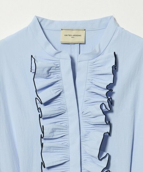 UNITED ARROWS / ユナイテッドアローズ ロング・マキシ丈ワンピース | メロー フリル スキッパー ワンピース ‐防シワ 吸水速乾 UVカット 遮熱性 接触冷感‐ | 詳細2