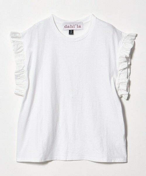 UNITED ARROWS / ユナイテッドアローズ Tシャツ | ＜dahl’ia＞フリル スリーブ Tシャツ | 詳細4