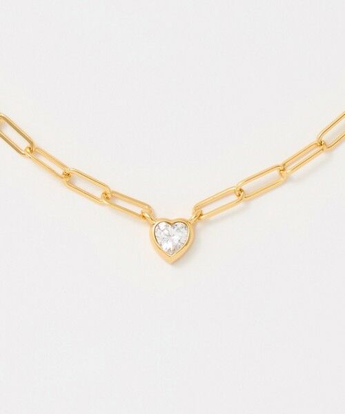 UNITED ARROWS / ユナイテッドアローズ ネックレス・ペンダント・チョーカー | ハート  ビジュー チェーン ネックレス（GOLD）
