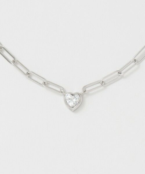 UNITED ARROWS / ユナイテッドアローズ ネックレス・ペンダント・チョーカー | ハート  ビジュー チェーン ネックレス（SILVER）