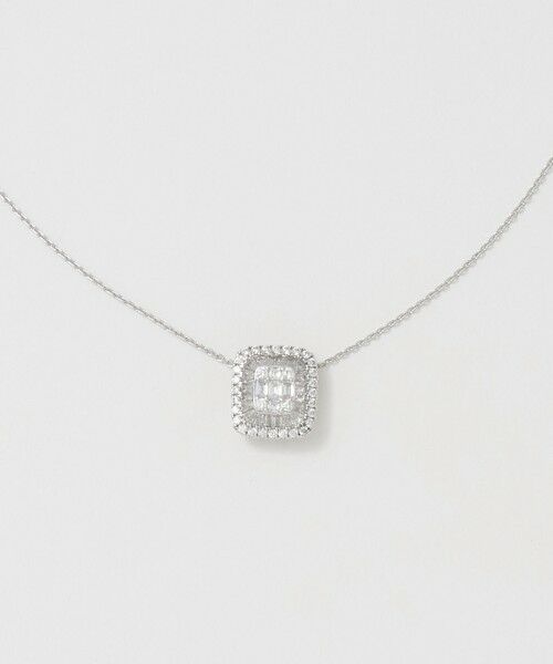 UNITED ARROWS / ユナイテッドアローズ ネックレス・ペンダント・チョーカー | スクエア パヴェ ネックレス（SILVER）