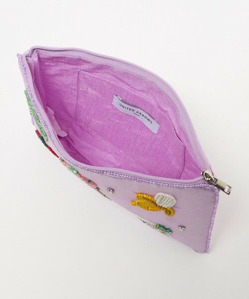 UNITED ARROWS / ユナイテッドアローズ ポーチ | エンブロイダリー モチーフ フラットポーチ | 詳細11