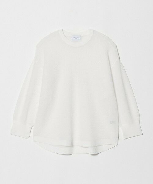 UNITED ARROWS / ユナイテッドアローズ ニット・セーター | 7分袖 ワッフル ニット（WHITE）