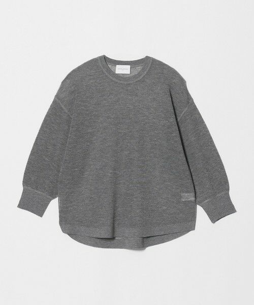 UNITED ARROWS / ユナイテッドアローズ ニット・セーター | 7分袖 ワッフル ニット（MD.GRAY）
