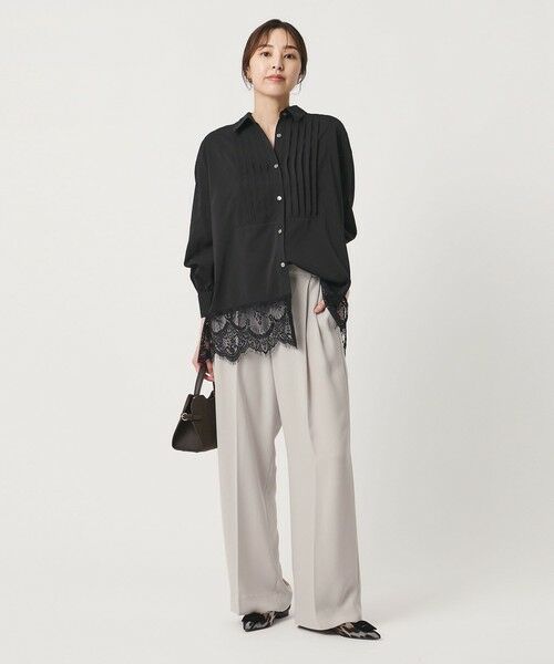 UNITED ARROWS / ユナイテッドアローズ スラックス・ドレスパンツ | ポリエステル 2タック ワイドパンツ ‐吸水速乾 帯電防止 接触冷感‐ | 詳細11
