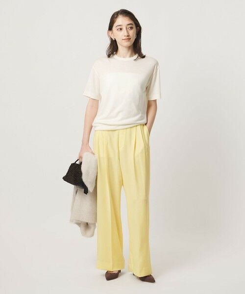 UNITED ARROWS / ユナイテッドアローズ スラックス・ドレスパンツ | ポリエステル 2タック ワイドパンツ ‐吸水速乾 帯電防止 接触冷感‐ | 詳細30