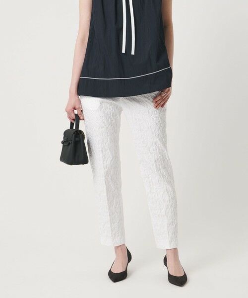 UNITED ARROWS / ユナイテッドアローズ スラックス・ドレスパンツ | フクレ ジャガード スリムパンツ ‐ストレッチ ウォッシャブル‐ | 詳細1