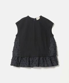 UNITED ARROWS / ユナイテッドアローズ シャツ・ブラウス | ドットリボン カットジャガード コンビ ブラウス ‐ウォッシャブル‐
