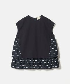 UNITED ARROWS / ユナイテッドアローズ シャツ・ブラウス | ドットリボン カットジャガード コンビ ブラウス ‐ウォッシャブル‐