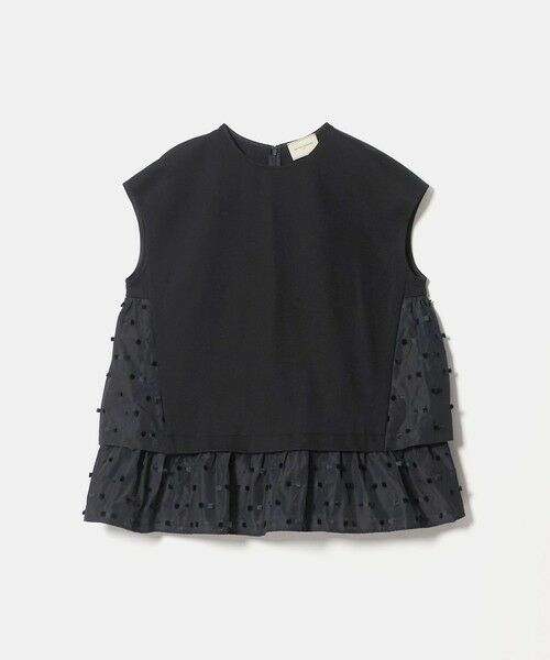 UNITED ARROWS / ユナイテッドアローズ シャツ・ブラウス | ドットリボン カットジャガード コンビ ブラウス ‐ウォッシャブル‐ | 詳細4