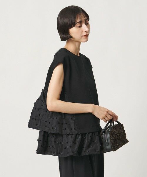 UNITED ARROWS / ユナイテッドアローズ シャツ・ブラウス | ドットリボン カットジャガード コンビ ブラウス ‐ウォッシャブル‐ | 詳細1