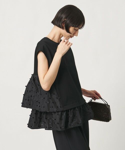 UNITED ARROWS / ユナイテッドアローズ シャツ・ブラウス | ドットリボン カットジャガード コンビ ブラウス ‐ウォッシャブル‐ | 詳細2
