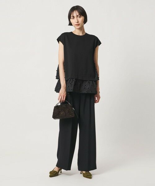 UNITED ARROWS / ユナイテッドアローズ シャツ・ブラウス | ドットリボン カットジャガード コンビ ブラウス ‐ウォッシャブル‐ | 詳細3