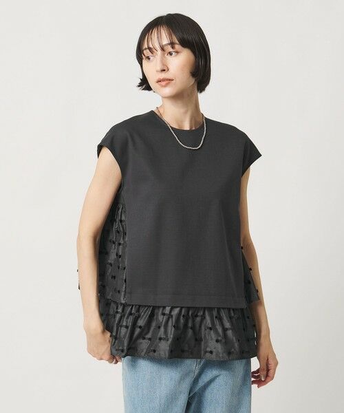 UNITED ARROWS / ユナイテッドアローズ シャツ・ブラウス | ドットリボン カットジャガード コンビ ブラウス ‐ウォッシャブル‐ | 詳細8