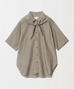 UNITED ARROWS / ユナイテッドアローズ シャツ・ブラウス | チェック スカーフ 5分袖 シャツ