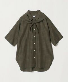 UNITED ARROWS / ユナイテッドアローズ シャツ・ブラウス | チェック スカーフ 5分袖 シャツ