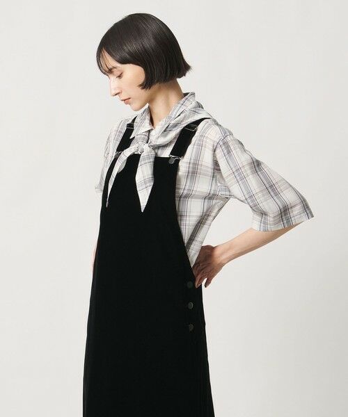 UNITED ARROWS / ユナイテッドアローズ シャツ・ブラウス | チェック スカーフ 5分袖 シャツ | 詳細2