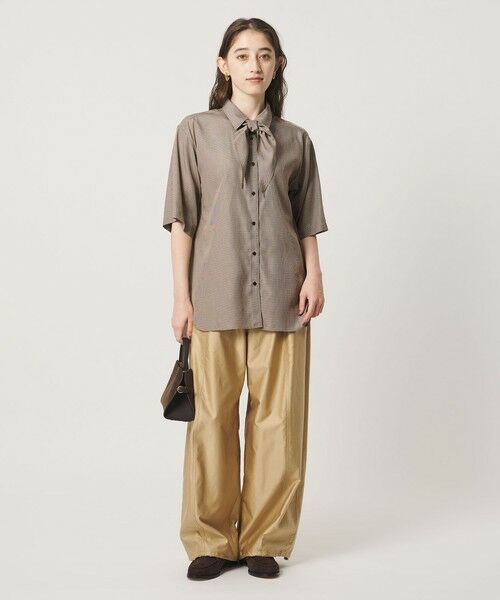 UNITED ARROWS / ユナイテッドアローズ シャツ・ブラウス | チェック スカーフ 5分袖 シャツ | 詳細9