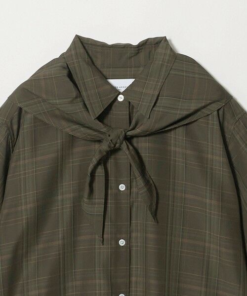 UNITED ARROWS / ユナイテッドアローズ シャツ・ブラウス | チェック スカーフ 5分袖 シャツ | 詳細18