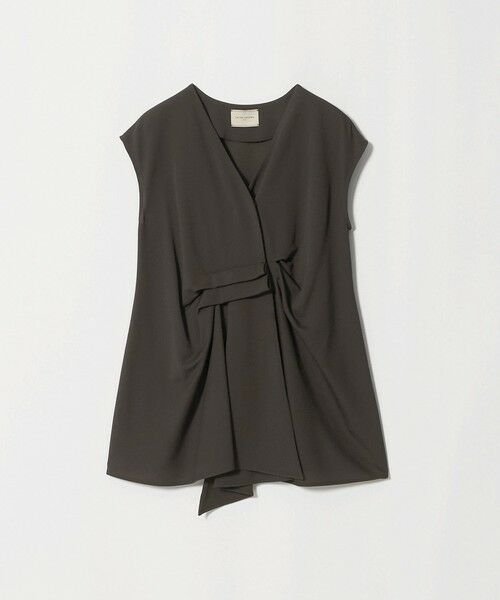 UNITED ARROWS / ユナイテッドアローズ シャツ・ブラウス | Spiree ジャージー フレンチスリーブ ブラウス（DK.BROWN）