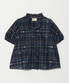 UNITED ARROWS / ユナイテッドアローズ シャツ・ブラウス | チェック リボン カットジャガード ブラウス