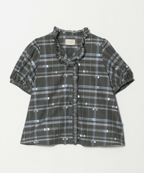 UNITED ARROWS / ユナイテッドアローズ シャツ・ブラウス | チェック リボン カットジャガード ブラウス | 詳細6