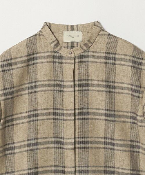 UNITED ARROWS / ユナイテッドアローズ シャツ・ブラウス | チェック バンドカラー フレンチスリーブ シャツ ‐ウォッシャブル‐ | 詳細5