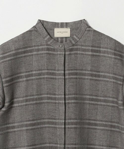 UNITED ARROWS / ユナイテッドアローズ シャツ・ブラウス | チェック バンドカラー フレンチスリーブ シャツ ‐ウォッシャブル‐ | 詳細15