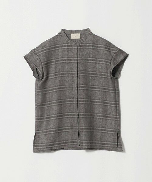 UNITED ARROWS / ユナイテッドアローズ シャツ・ブラウス | チェック バンドカラー フレンチスリーブ シャツ ‐ウォッシャブル‐（その他7）