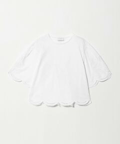 UNITED ARROWS / ユナイテッドアローズ カットソー | エンブロイダリー スカラップ Tシャツ