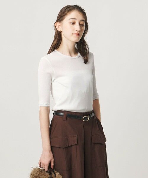 UNITED ARROWS / ユナイテッドアローズ カットソー | コットン テレコ 5分袖 カットソー | 詳細1