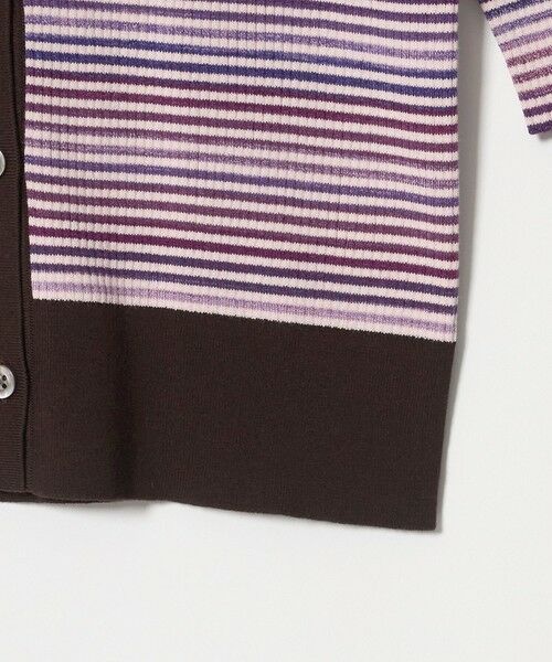 UNITED ARROWS / ユナイテッドアローズ ニット・セーター | カラー ボーダー 5分袖 ポロニット ‐ウォッシャブル‐ | 詳細19
