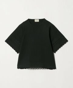 UNITED ARROWS / ユナイテッドアローズ ニット・セーター | カットワーク スカラップ プルオーバー ニット ‐ウォッシャブル‐