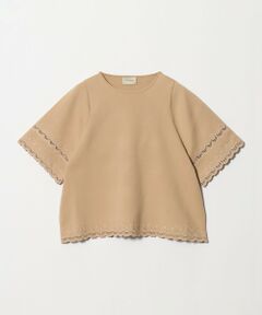 UNITED ARROWS / ユナイテッドアローズ ニット・セーター | カットワーク スカラップ プルオーバー ニット ‐ウォッシャブル‐
